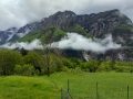 Val Raccolana con il verde di primavera e un po di nuovole dopo la pioggia